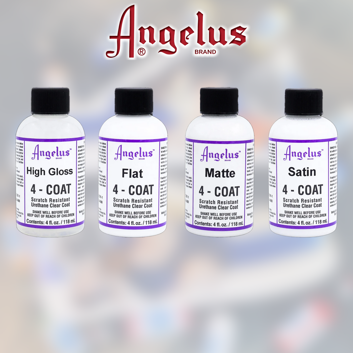 Fixator Vopsea Acrilica pe baza de Uretan Angelus 4-Coat 118 ml