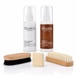 Kit Shokix pentru curatare piele intoarsa si protectie UGG, cu White Suede Cleaner 100 ml, sealer si accesorii