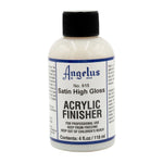 Sticla cu solutie fixare acrilica pentru vopsea piele angelus finisher 118ml satin high gloss.