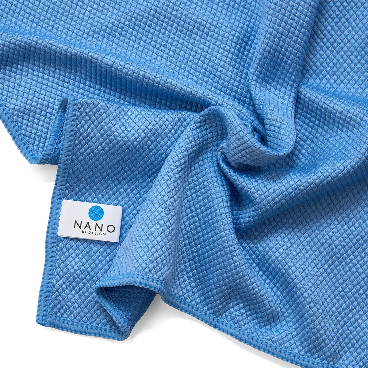 Lavetă pentru geamuri din microfibră 40x40 cm, textură fină albastră