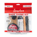 Kit Angelus pentru lustruirea pantofilor din piele neagră, 5 piese