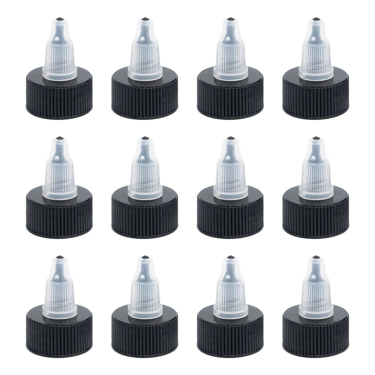 Set 12 capace dozatoare Angelus Twist Top 24/400 pentru sticle de 118 ml