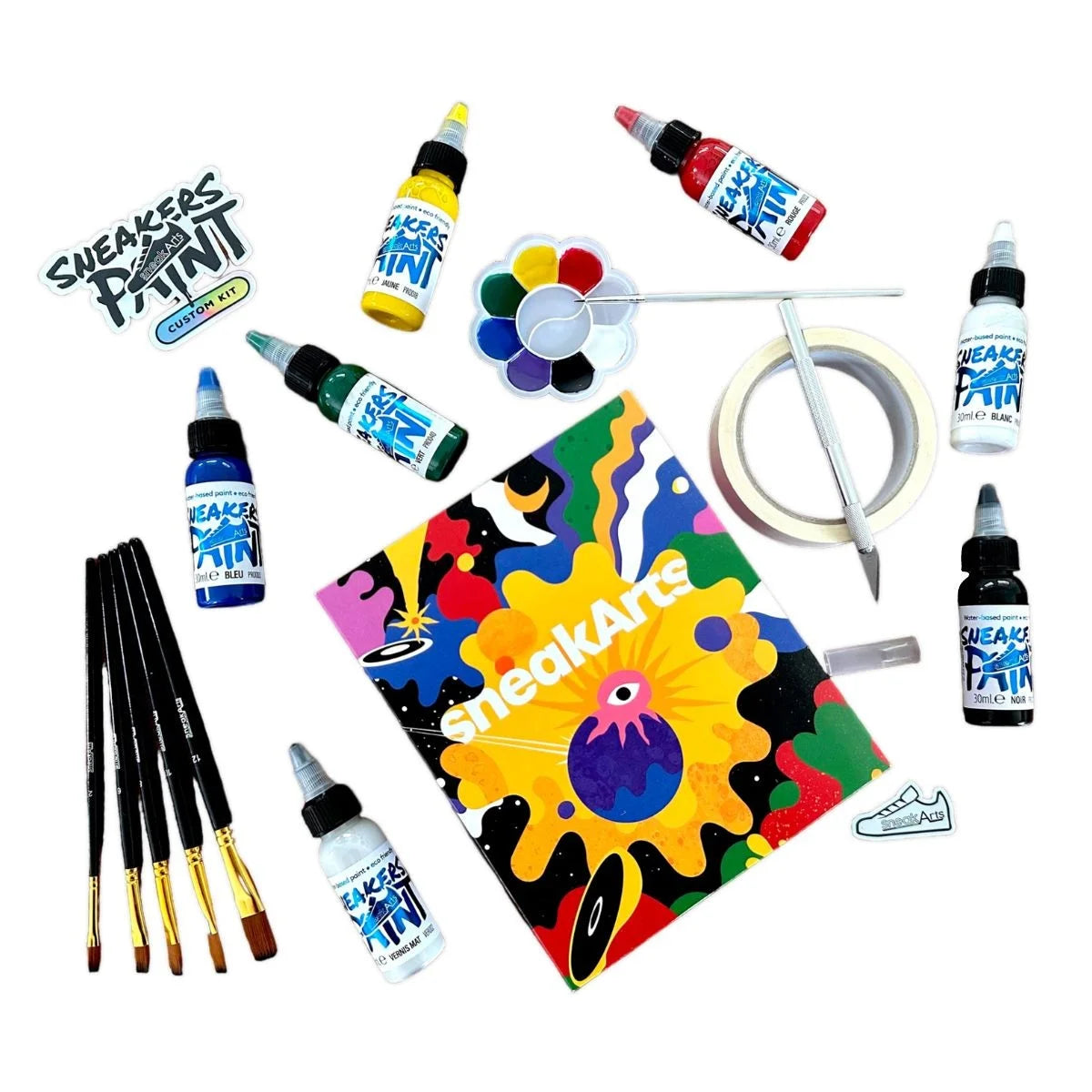 Kit complet pentru vopsire piele si textile Sneakarts Standard