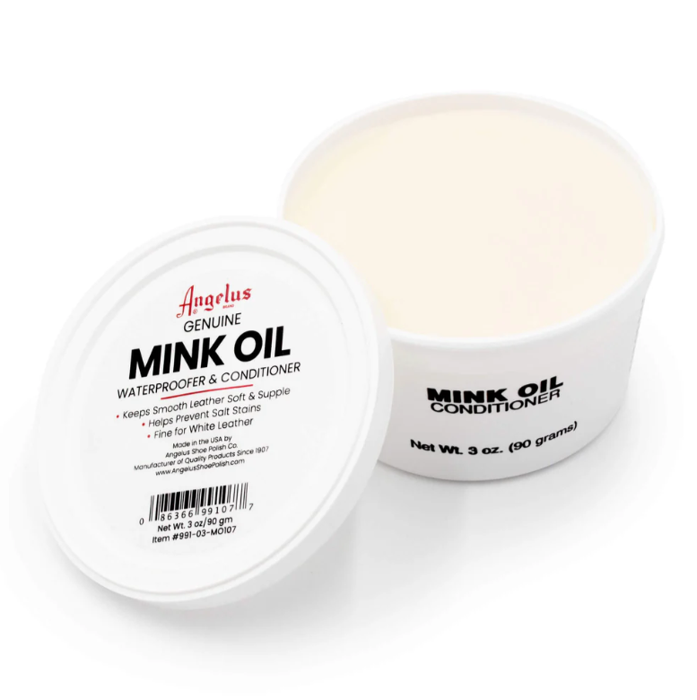 Mink Oil – Pastă recondiționare și protecție pentru încălțăminte din piele Angelus