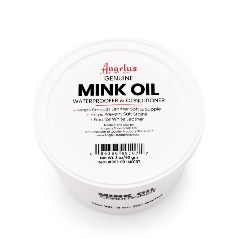 Mink Oil – Pastă recondiționare și protecție pentru încălțăminte din piele Angelus