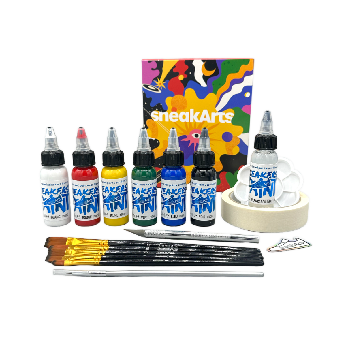 Kit complet pentru vopsire piele si textile Sneakarts Standard