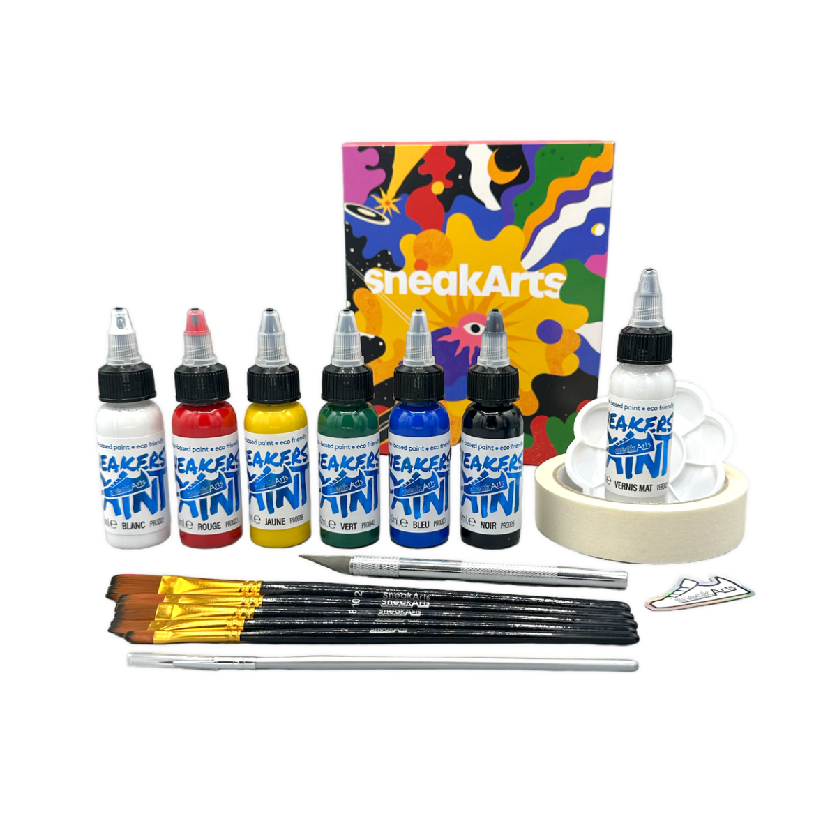 Kit complet pentru vopsire piele si textile Sneakarts Standard