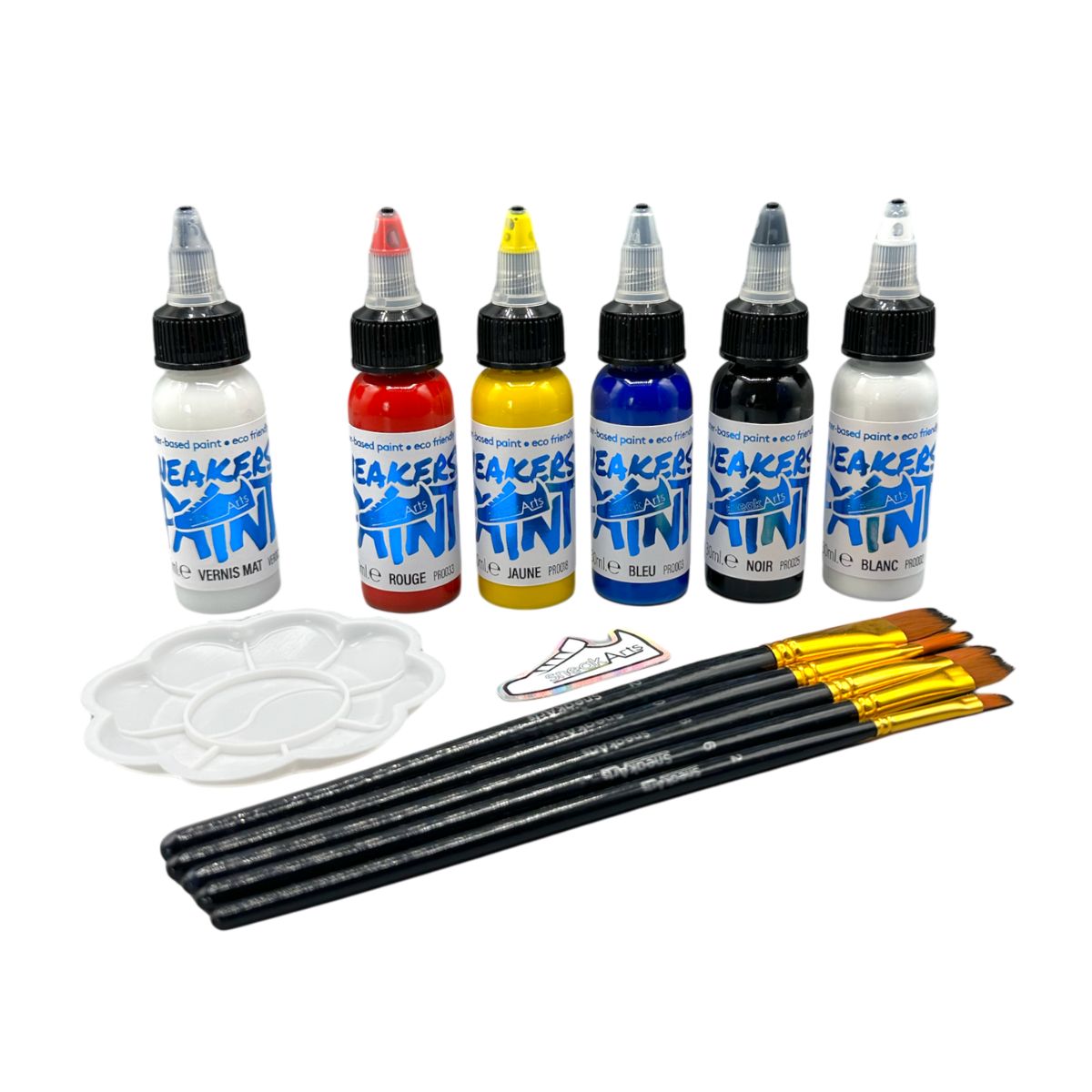 Kit complet incepatori pentru vopsire piele si textile Sneakarts