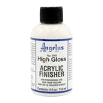 Sticla cu solutie fixare acrilica pentru vopsea piele angelus finisher 118ml high gloss.
