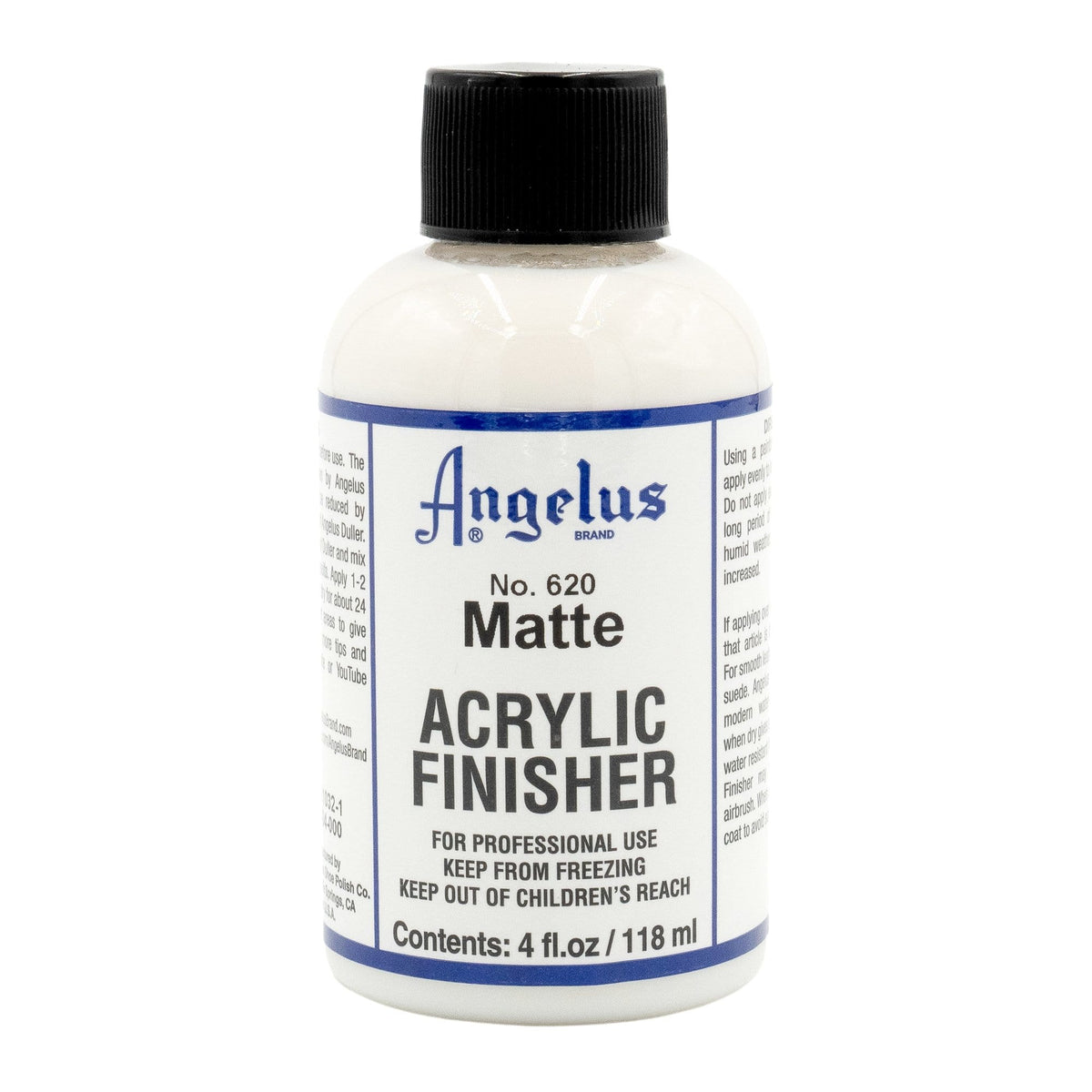 Sticla cu solutie fixare acrilica pentru vopsea piele angelus finisher 118ml mat.