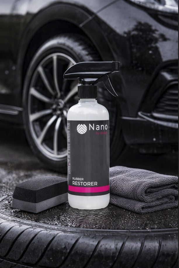 Nano spray pentru plastic si cauciuc exterior auto, imagine de utilizare la mașină